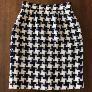Vtg Anne Klein II Houndstooth Skirt